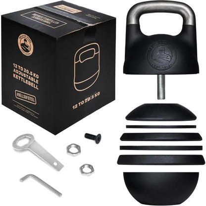Adjustable Kettlebell Set, Steel Shell, Internally-Loaded for Full Body Workouts