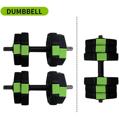 Adjustable Dumbbell Set, 2-in-1, Iron Handle