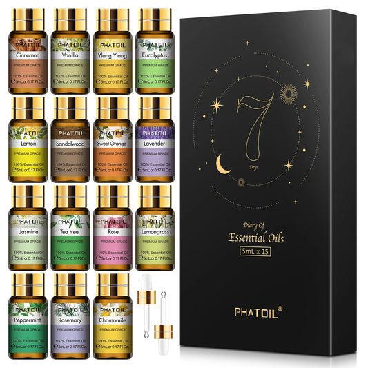15pcs Essential Oils, Diffuser
