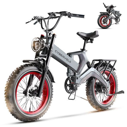 1000W (Peak 2000W) Folding Electric Bike for Adults, 35MPH, 48V 25Ah Removable Battery, 20" x 4.0 Fat Tire