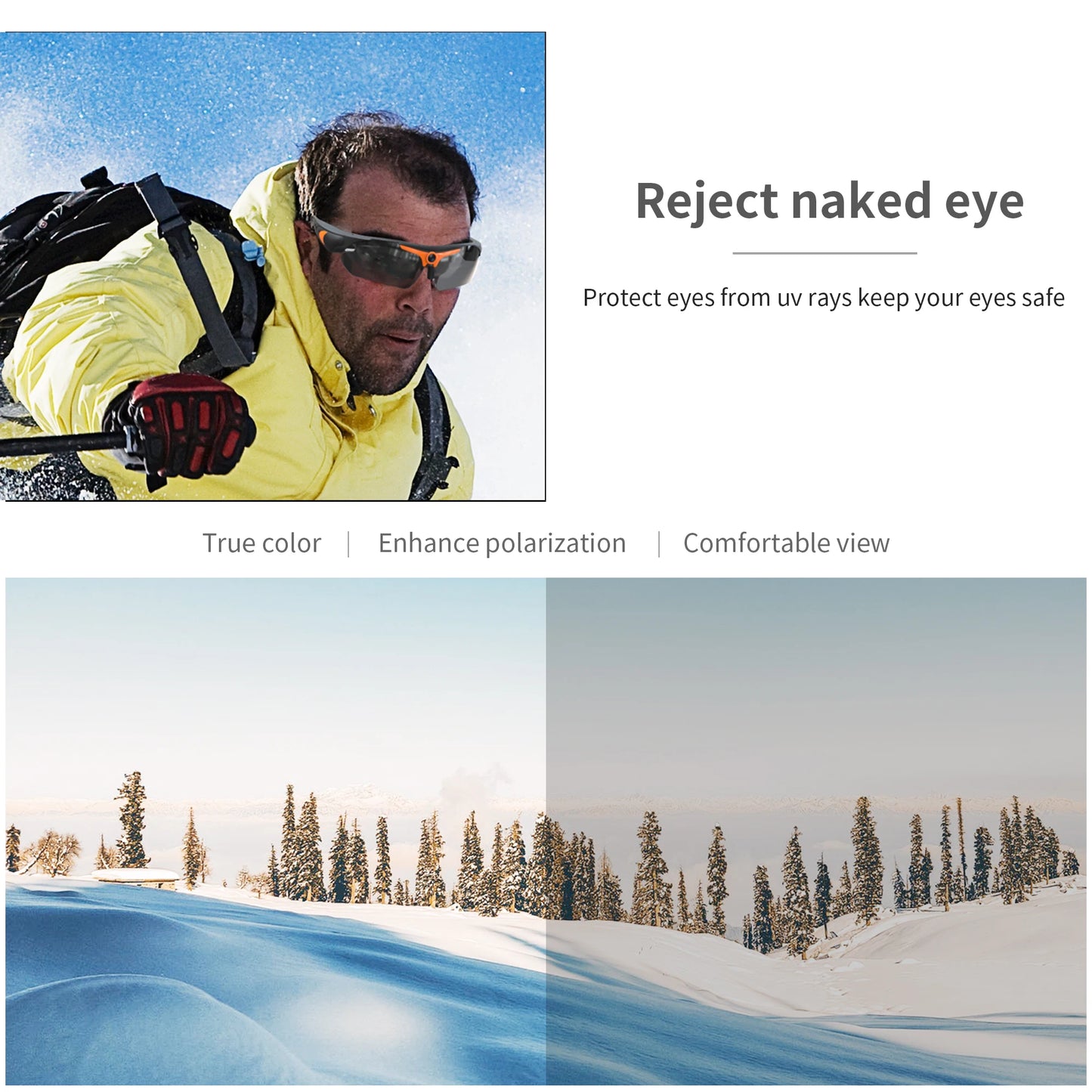 HD 1080P Camera, Outdoor Cycling Glasses, Polarized Lens, Smart Camcorder, Security Protection