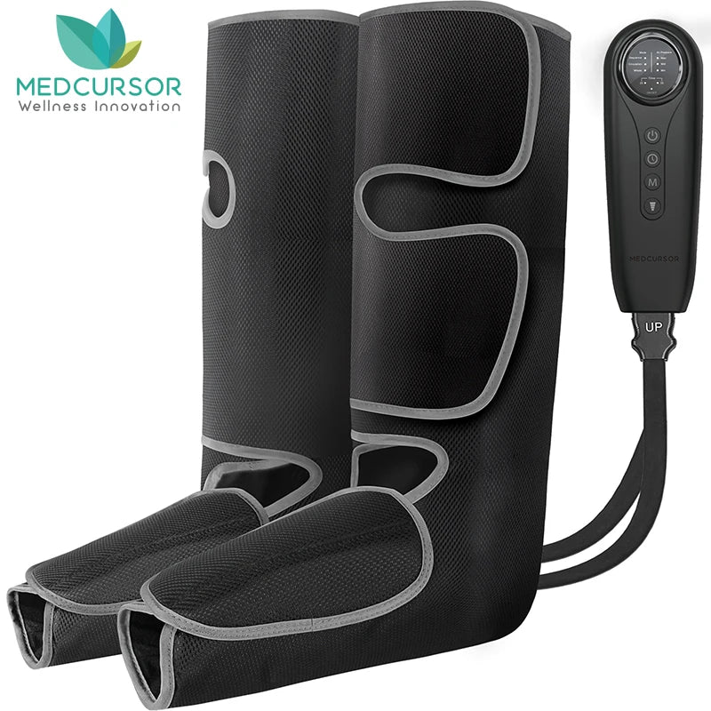 Medcursor Air Compression Leg Massager, Calf Wraps for Blood Circulation and Relaxation, Swelling Relief Physical Massage Boot