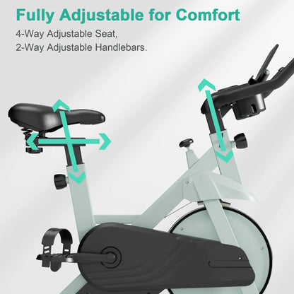 32-Level Magnetic Resistance Stationary Bike for Home, Low Noise Cycling Workout
