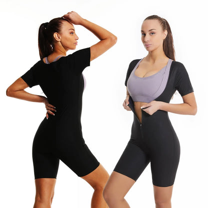 Zipper, Body Shaping, Sauna Suit For Women, Running Fitness, Sweat Absorption