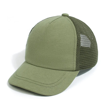 Kids, Solid Color, Curved Brim, Baseball Hat, Breathable