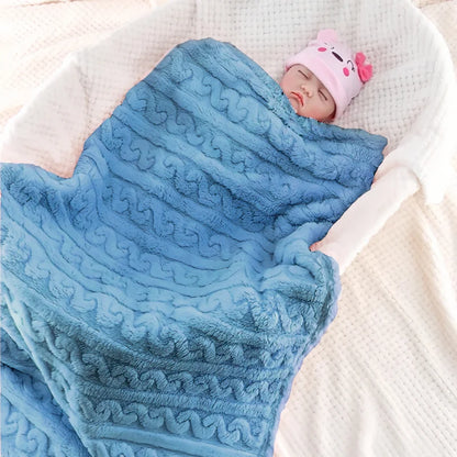 Baby Plush Blanket, Swaddle, Super Soft, Cozy