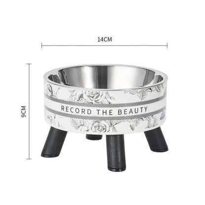 Elevated Stainless Steel Cat Bowl, Anti Slip