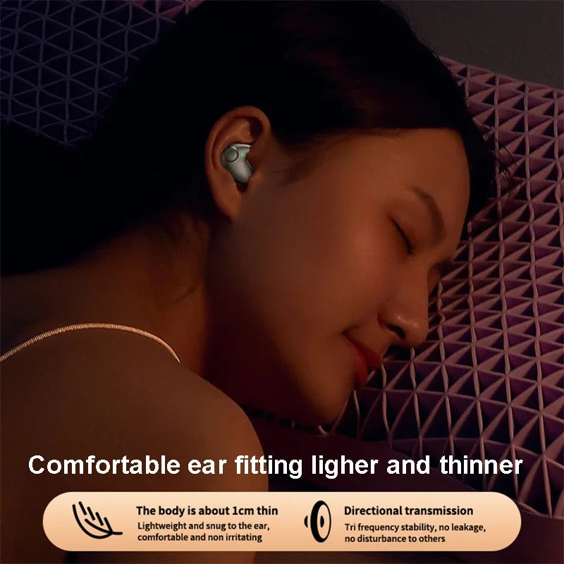 Invisible Wireless Sleep Earbuds, Bluetooth, Waterproof Noise Reduction, Touch Control Headsets