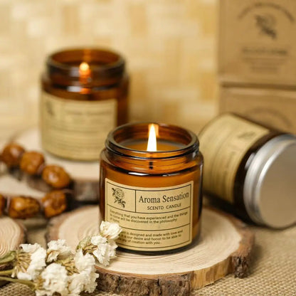 Aromatherapy, essential oil candle, smokeless, soybean, household fragrance