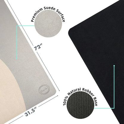 Home Exercise Rug, Extra Thick Yoga Mat, Non=Slip Suede Surface and Natural Rubber Base