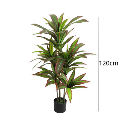Artificial Dracaena Plant Indoor, Fake Tree In Pot, Adjustable Branches And Leaves