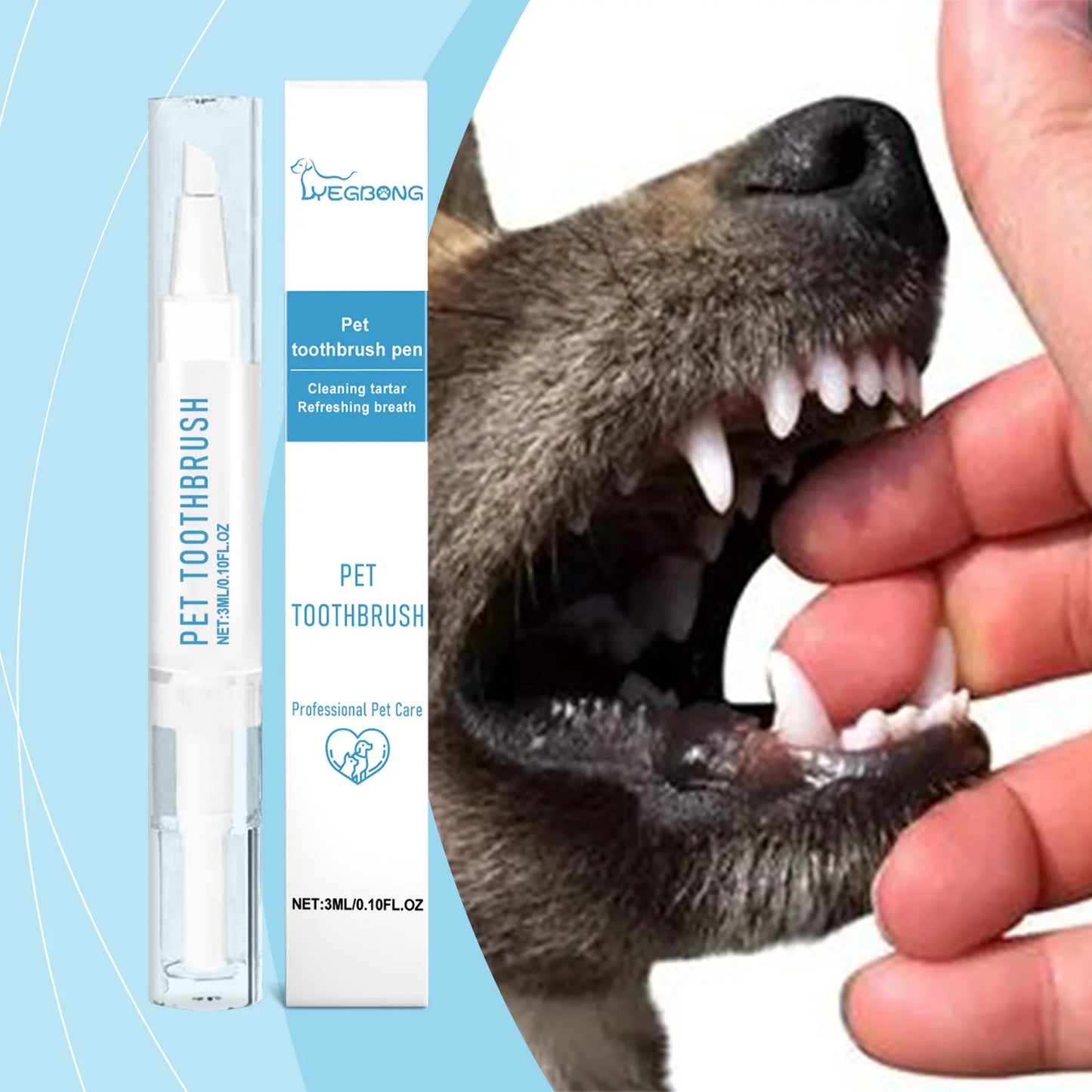 New Pet Toothbrush Gentle Care Fresh Breath Clean Oral Odor