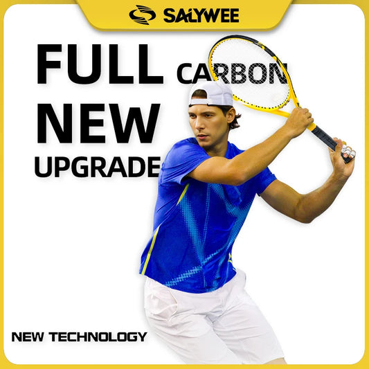 100% Full Carbon Fiber Tennis Racket, Aerospace-Grade Frame, Lightweight