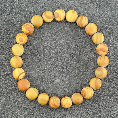 Handmade Real Natural African Stone Beads, Yoga Mala Jewelry, Green Moss Agates Beaded Bracelet