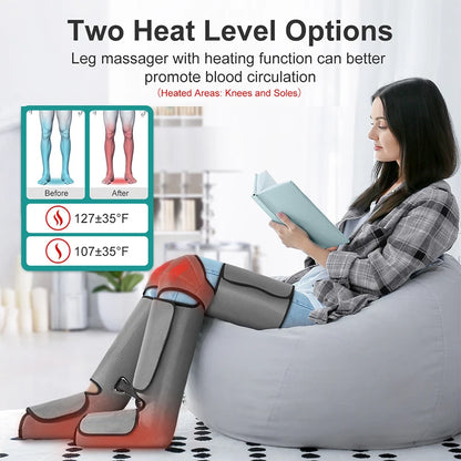 Foot Air Pressure Leg Massager. Promotes Blood Circulation, Muscle Relaxation