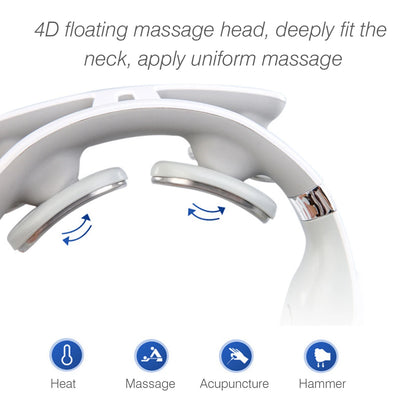 Cervical/Neck  Heating Massager, 16 Modes, USB Smart, Pulse Heating, 4 Head Vibrator