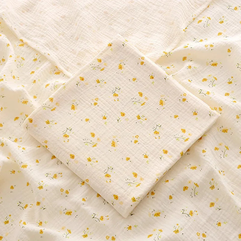 Newborn Baby Cotton Receiving Blanket, Summer Bedding, Throw Blanket