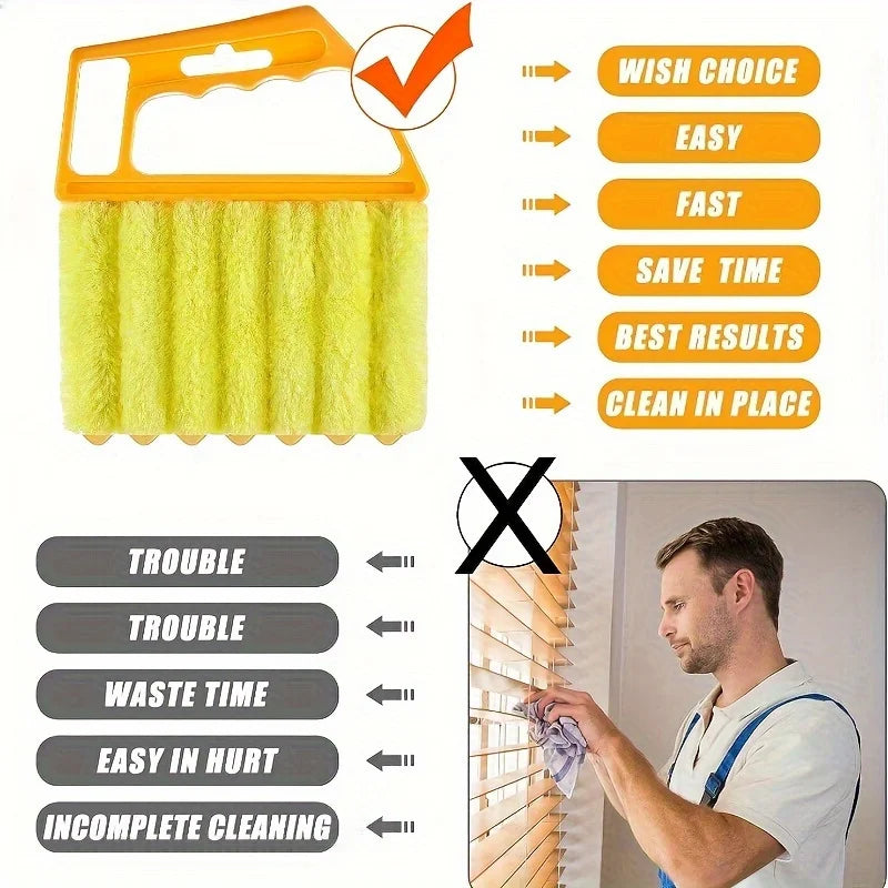 Vent Blinds Cleaner Cloth Brush Auto Air Conditioner Microfiber Duster, Washable tool