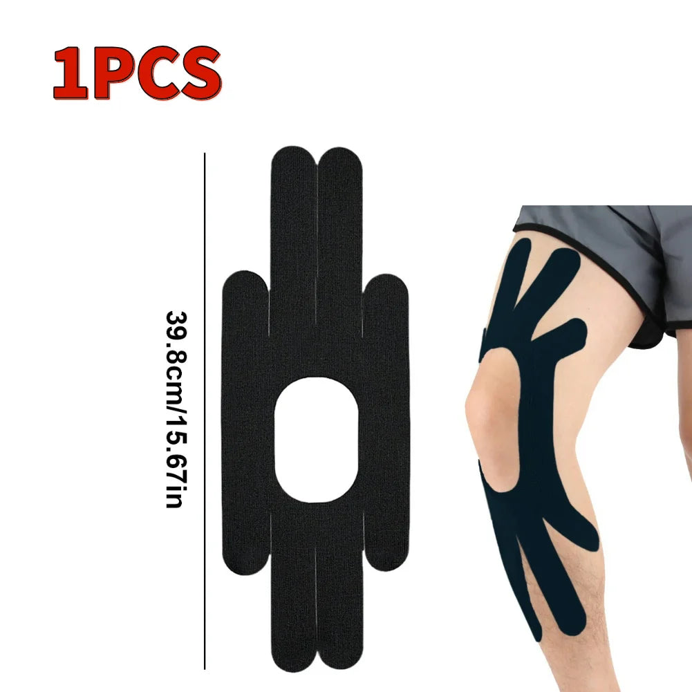 Pre-Cut Knee Kinesiology Tape, Elastic, Breathable, Sport, Support, Stability