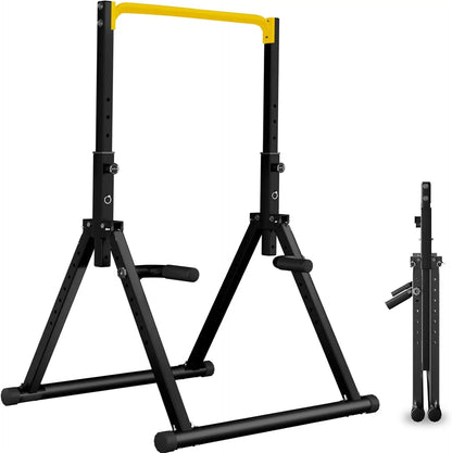 Multifunction Power Tower Pull Up Bar, Dip Station, Adjustable, Foldable