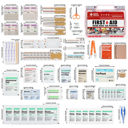First Aid Kit, Home/Office Emergency Medical Supplies, Suitable for School, Car, Outdoor, Travel
