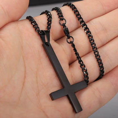 Cross Pendant Necklace For Men/Women, Gold/Silver/Black Color