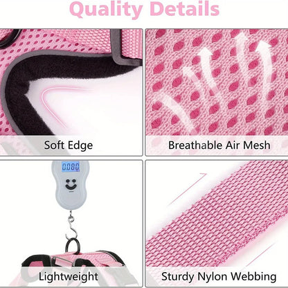 Cat Leash, Non-Slip, Adjustable, Vest Pet Chest Carrier