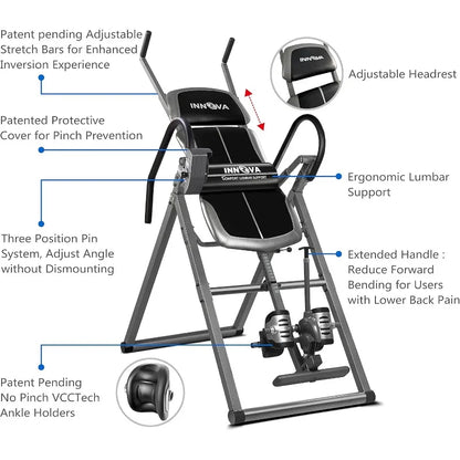 Innova Inversion Table, Stretch Bars, Optimal Slope, Full Body Stretch