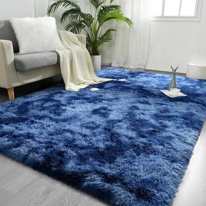 Super Soft Plush Tie Dye Velvet Rugs, Shaggy Rug For Living Room/Bedroom