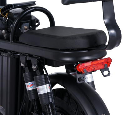 GleeRide A9 2 Seater Electric Bike, 500W 14" Mini Folding Ebike, 48V 15AH Removable Battery, Long Range 50Miles 20MPH