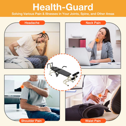 Neck/Lumbar Stretcher, Cervical Massage, Traction Table, Portable, Therapy