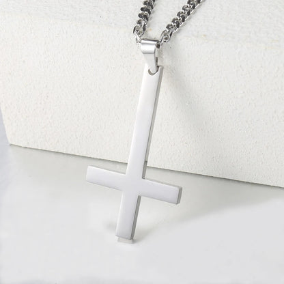 Cross Pendant Necklace For Men/Women, Gold/Silver/Black Color