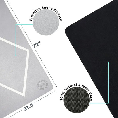 Home Exercise Rug, Extra Thick Yoga Mat, Non-Slip Suede Surface and Natural Rubber Base
