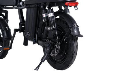 GleeRide A9 2 Seater Electric Bike, 500W 14" Mini Folding Ebike, 48V 15AH Removable Battery, Long Range 50Miles 20MPH