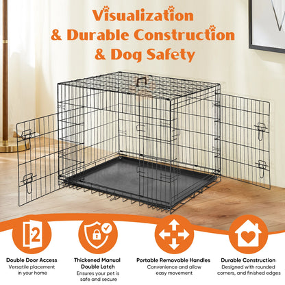 Folding, Metal Pet Kennel, Travel