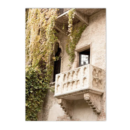 Spanish Italy Puglia Architecture Posters, Canvas Painting, Green Leaves, Indoor Plants, Wall Art Print Pictures