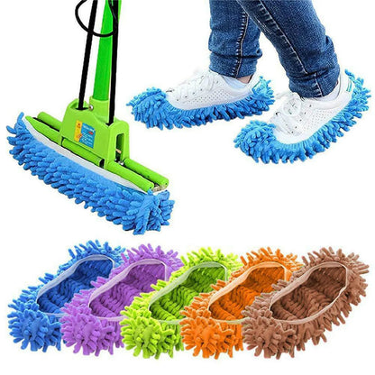 Chenille Multifunctional Dust Mop Slippers Home Floor Cleaning Lazy Mopping Shoes Water Uptake