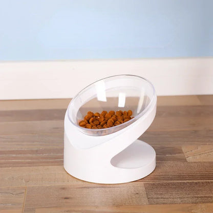 Pet Food/Water Bowl High Foot Neck Protector Anti-overturning Binaural Pet Feeding Cup