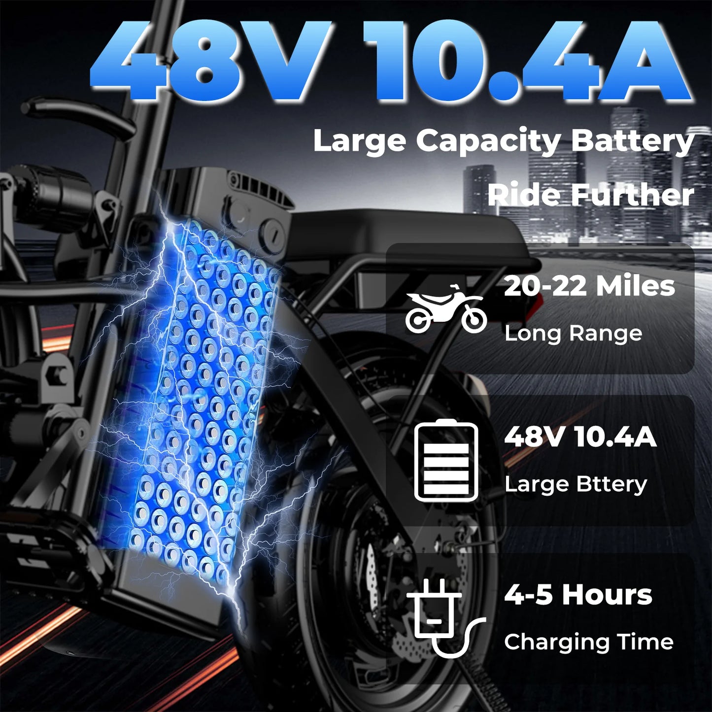 Folding Adult Electric Bike, 20 MPH, 48V 12Ah Removable Battery, Multi-Shock Absorption, 14 Inch Wheel