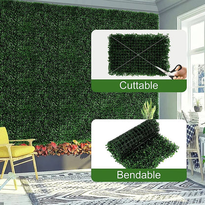 Artificial Plants Grass, Wall Panel Boxwood Hedge, Greenery Privacy, Fence Panel, Indoor