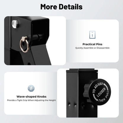 Black Triangular Pull Up Station Adjustable Height Carbon Steel Horizontal Bar for Home Gym Strength Training