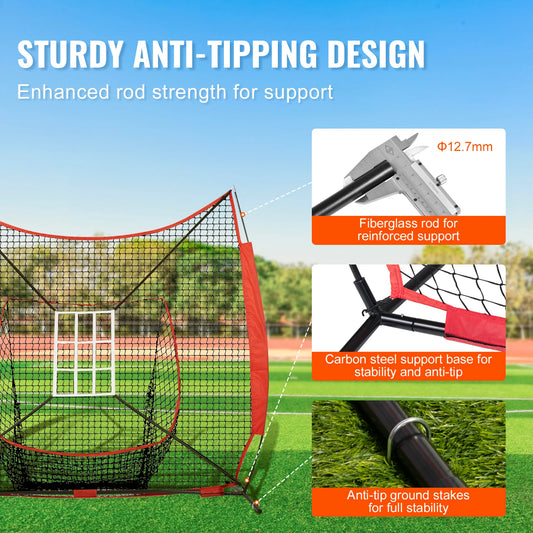 Baseball/Softball Practice Net, Portable, Hitting/Catching/Pitching, Backstop Equipment