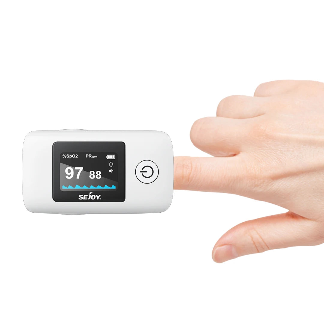Digital Wrist Blood Pressure Monitor & Finger Pulse Oximeter OLED Blood Oxygen Saturation, Heart Rate Meter