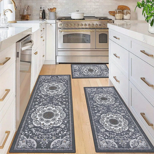 3 Pcs Set Floor Mat, Bohemian Style Rugs, Non-slip, Comfortable, Washable