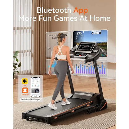Treadmill, Auto Incline, Foldable, 300 LBS Weight Capacity