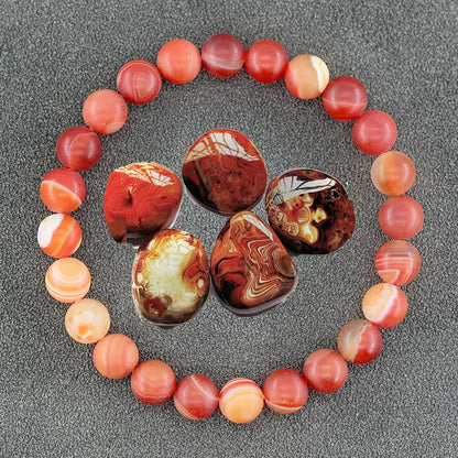 Handmade Real Natural African Stone Beads, Yoga Mala Jewelry, Green Moss Agates Beaded Bracelet