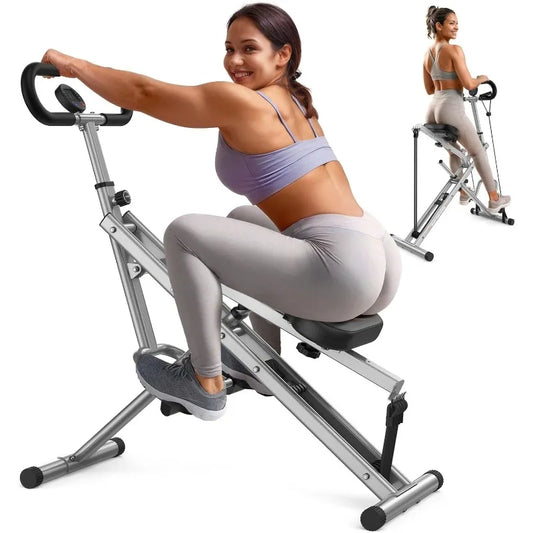 Squat Machine, Foldable, Adjustable, Rowing Machine