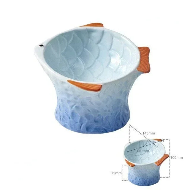 Pet Feeder/Water Ceramic Elevated Dishes Decorative