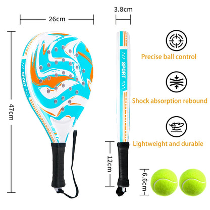 High Quality Racket Paddle Set for Indoor/Outdoor Sports, Lightweight EVA Softcore Paddle Racket for Adults and Kids
