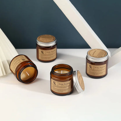 Aromatherapy, essential oil candle, smokeless, soybean, household fragrance